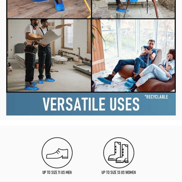 BUSELF Shoe Covers Blue Plastic - Picture 6 of 9